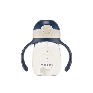 Mother K Hug Weighted Straw Cup 210ml - Navy